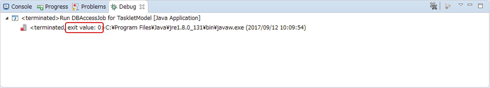 Confirm the Exit Code of DBAccessJob for TaskletModel