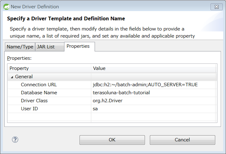 New Driver Difinition Properties