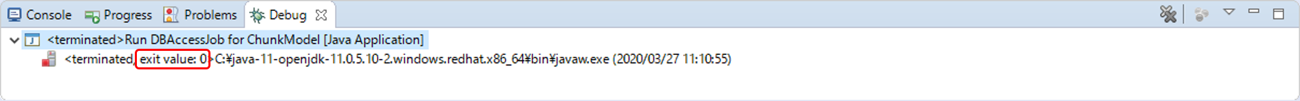 Confiｒm the Exit Code of DBAccessJob for ChunkModel