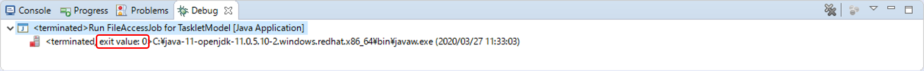 Confirm the Exit Code of FileAccessJob for TaskletModel
